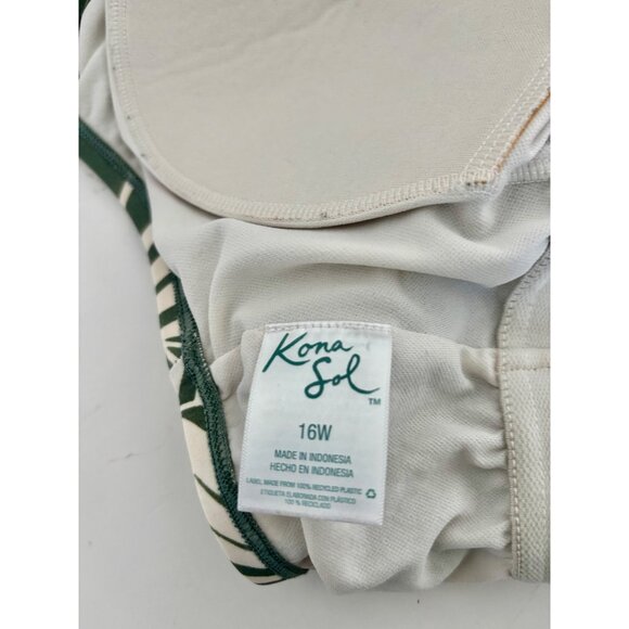 Y2K Palm & Leopard Plus Size 16W Swim Top Duo Bikini & Tankini Boho Chic Resort - Picture 4 of 15